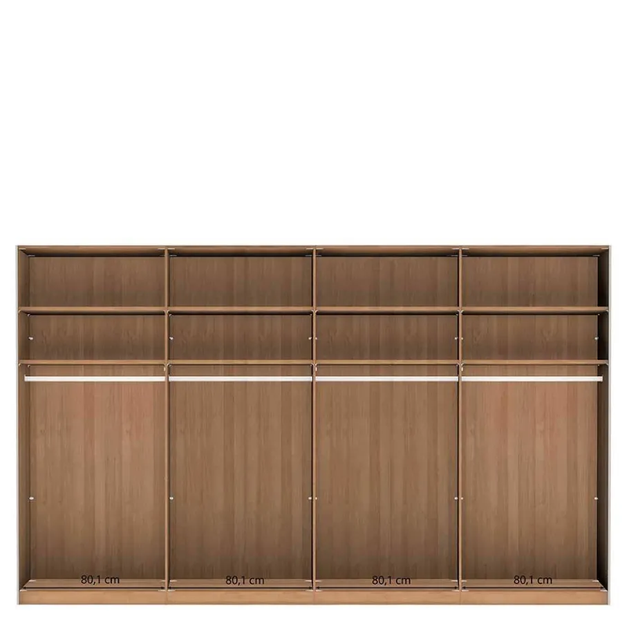 Best Wohnen Kleiderschrank mit Schwebetüren in Dunkelbraun - Vutonia
