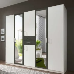 Online Wohnen Kleiderschrank mit Spiegel modern - Nikaragva