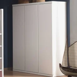Wohnen Kleiderschrank Raven in Weiß lackiert