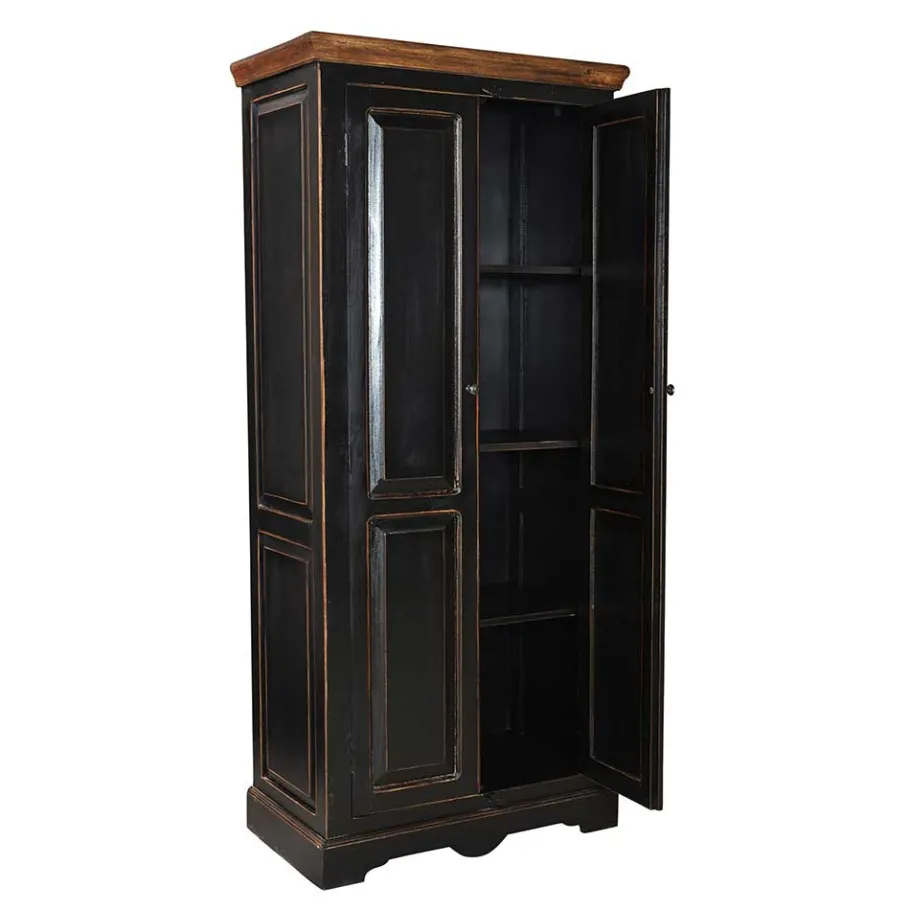 Outlet Wohnen Kleiderschrank Sentiments in Schwarz