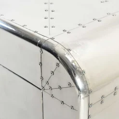 New Wohnen Kleine Kommode Pilot in Silber
