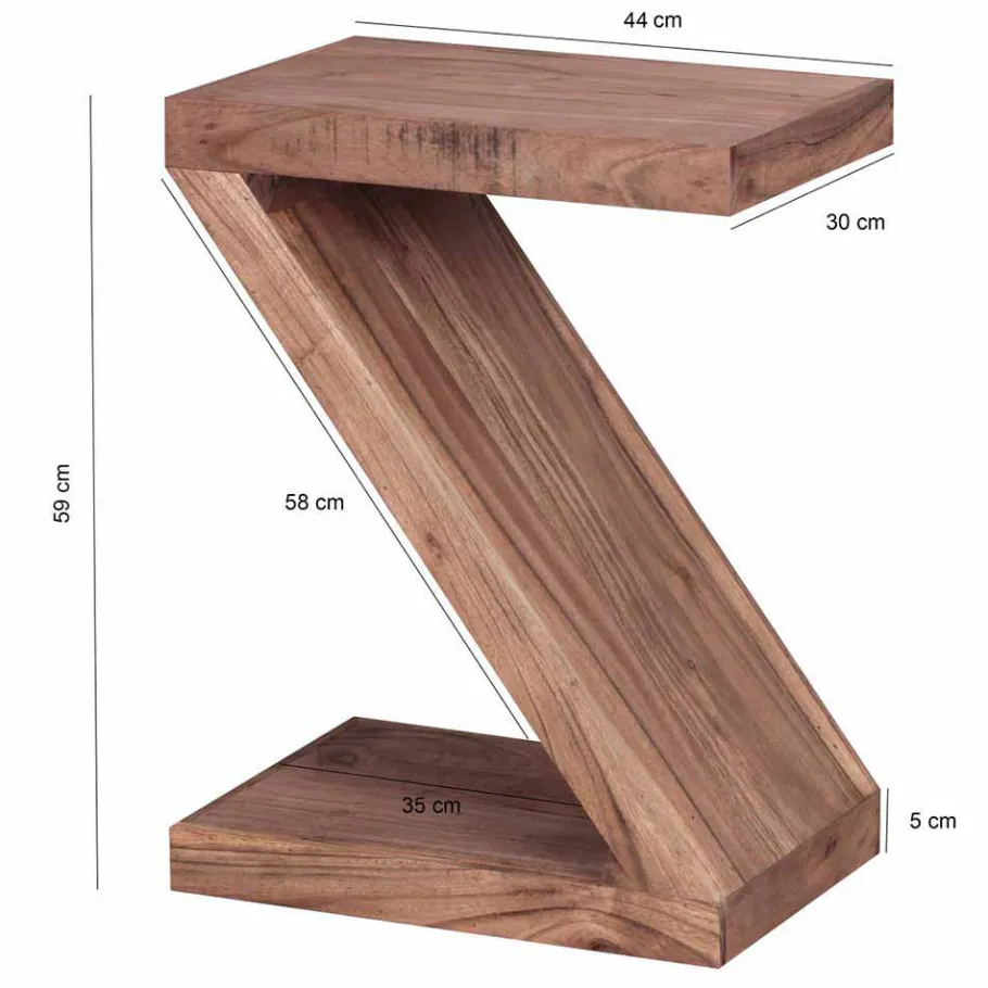 Sale Wohnen Kleiner Designertisch Vislan in Z-Form
