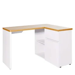 New Wohnen Kleiner Eckschreibtisch mit Stauraum - Xuana
