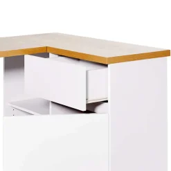 New Wohnen Kleiner Eckschreibtisch mit Stauraum - Xuana