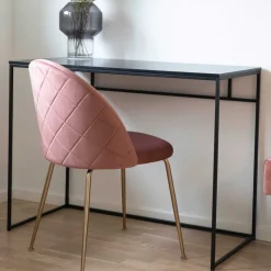 Outlet Wohnen Kleiner Schreibtisch in Schwarz 100x45 - Fiorda