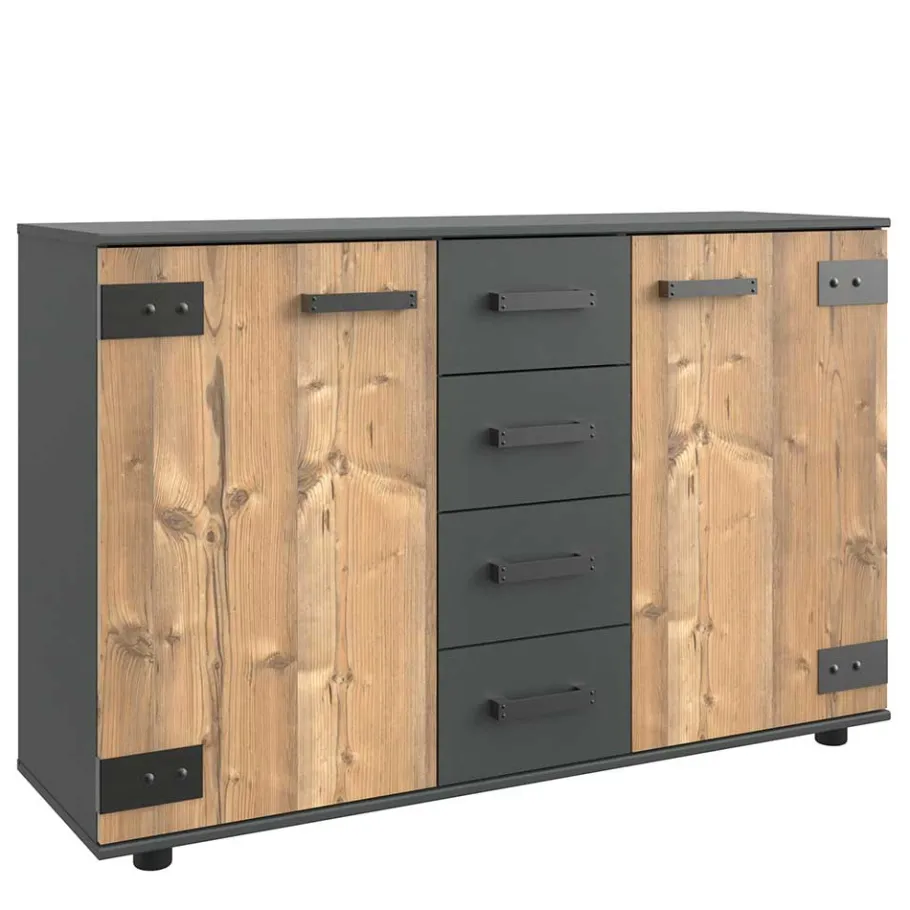 Clearance Wohnen Kleines Sideboard in Tannen Dekor - Ardila