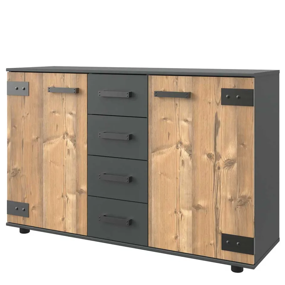 Clearance Wohnen Kleines Sideboard in Tannen Dekor - Ardila