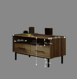 New Wohnen Kleines TV Board im Format 90x50x45 cm - Kerfa