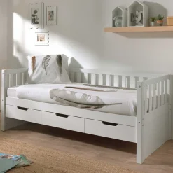 Best Wohnen Kojenbett mit Stauraum in Weiß Kiefernholz - Hodossa