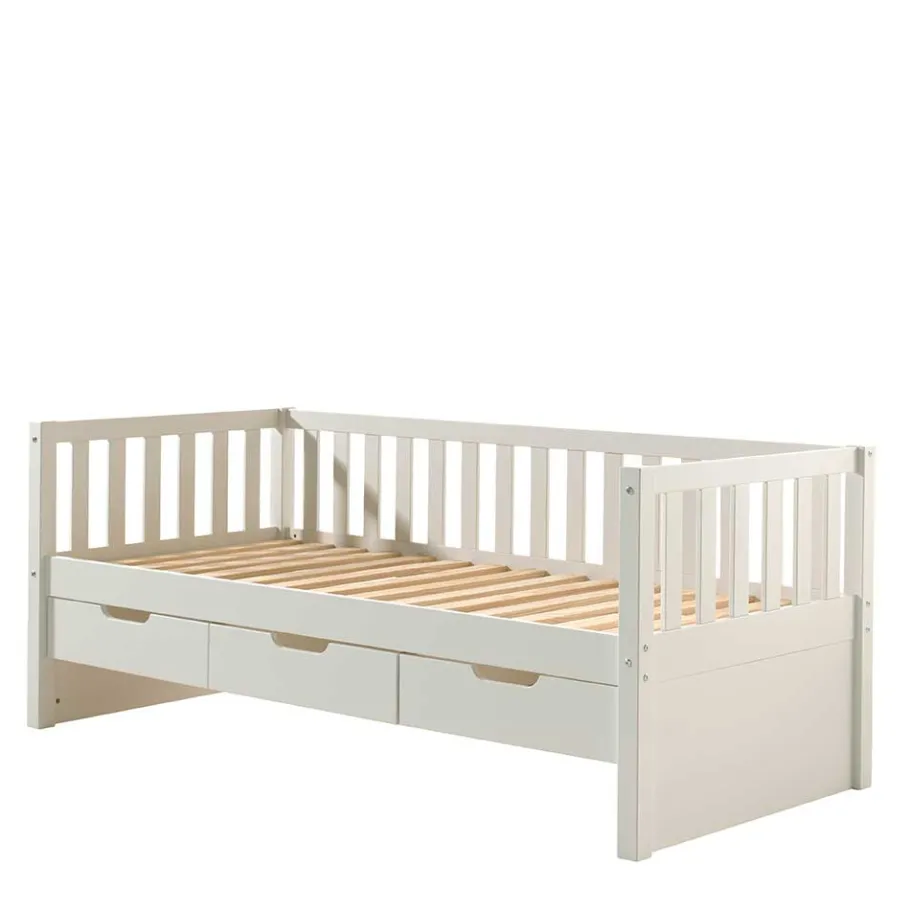 Best Wohnen Kojenbett mit Stauraum in Weiß Kiefernholz - Hodossa