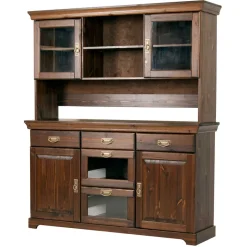 Outlet Wohnen Kolonialstil Buffet in Kiefer dunkel - Jurcavs