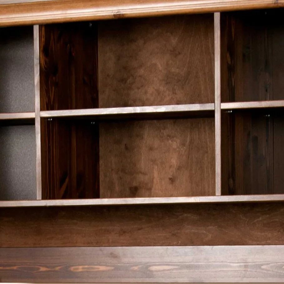 Outlet Wohnen Kolonialstil Buffet in Kiefer dunkel - Jurcavs