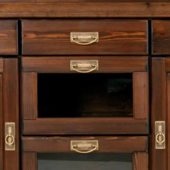 Outlet Wohnen Kolonialstil Buffet in Kiefer dunkel - Jurcavs