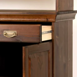 Outlet Wohnen Kolonialstil Buffet in Kiefer dunkel - Jurcavs