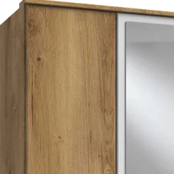 New Wohnen Kombi Kleiderschrank in Plankeneiche mit Weiß - Curacao