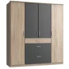 Discount Wohnen Kombi-Drehtürenschrank in Eiche Sägerau - Danah