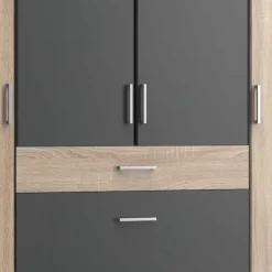 Discount Wohnen Kombi-Drehtürenschrank in Eiche Sägerau - Danah
