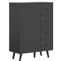Hot Wohnen Kombi-Highboard in Mattgrau - Natal