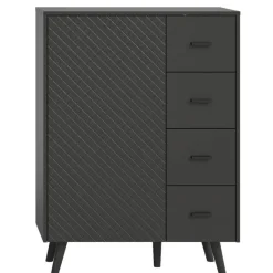Hot Wohnen Kombi-Highboard in Mattgrau - Natal