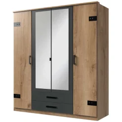 Clearance Wohnen Kombi-Kleiderschrank in Plankeneiche Dekor - Corpus