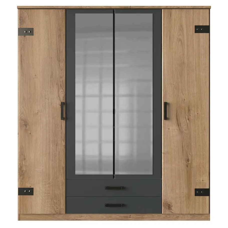 Clearance Wohnen Kombi-Kleiderschrank in Plankeneiche Dekor - Corpus