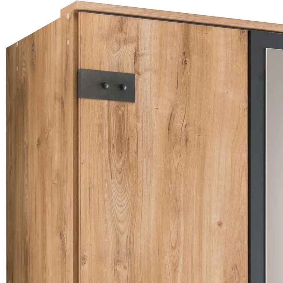 Clearance Wohnen Kombi-Kleiderschrank in Plankeneiche Dekor - Corpus