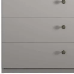 Best Wohnen Kombi-Kleiderschrank 1m breit in Hellgrau - Ridonna