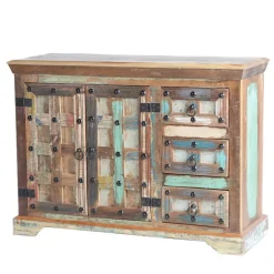 Sale Wohnen Kombi-Kommode in farbenfrohem Shabby Chic - Kriscov