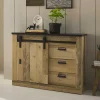 Best Wohnen Kombi-Kommode mit Schiebetür & drei Schubladen - Naiavio