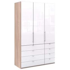 Clearance Wohnen Kombi-Schlafzimmerschrank mit 2 Türen und 8 Schubkästen - Bosays