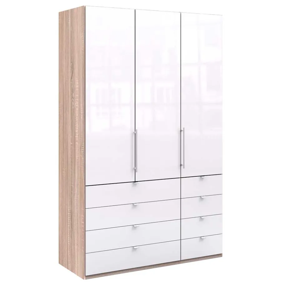 Clearance Wohnen Kombi-Schlafzimmerschrank mit 2 Türen und 8 Schubkästen - Bosays
