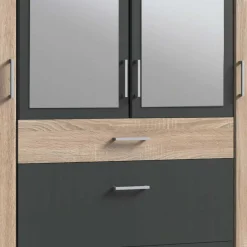 New Wohnen Kombi-Schlafzimmerschrank in Eiche Sägerau - Danah