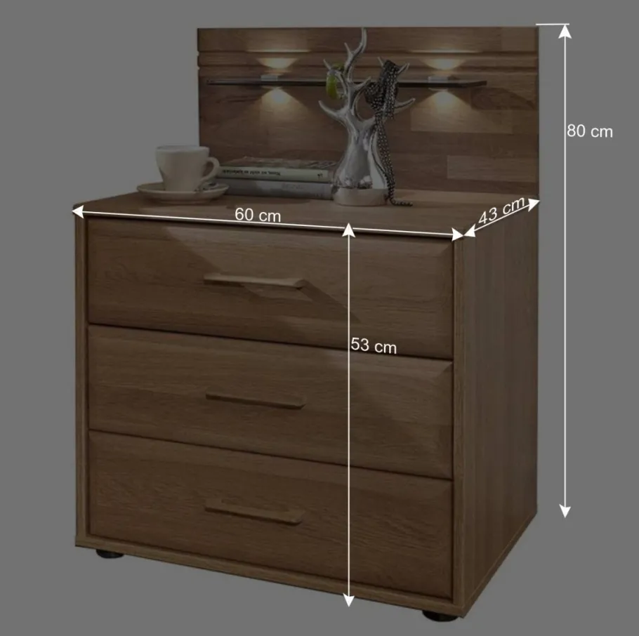 Best Wohnen Komfort Doppelbett Anglesia und Nachttisch Set (dreiteilig)