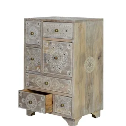 Clearance Wohnen Kommode in Holz White Wash - Troyes