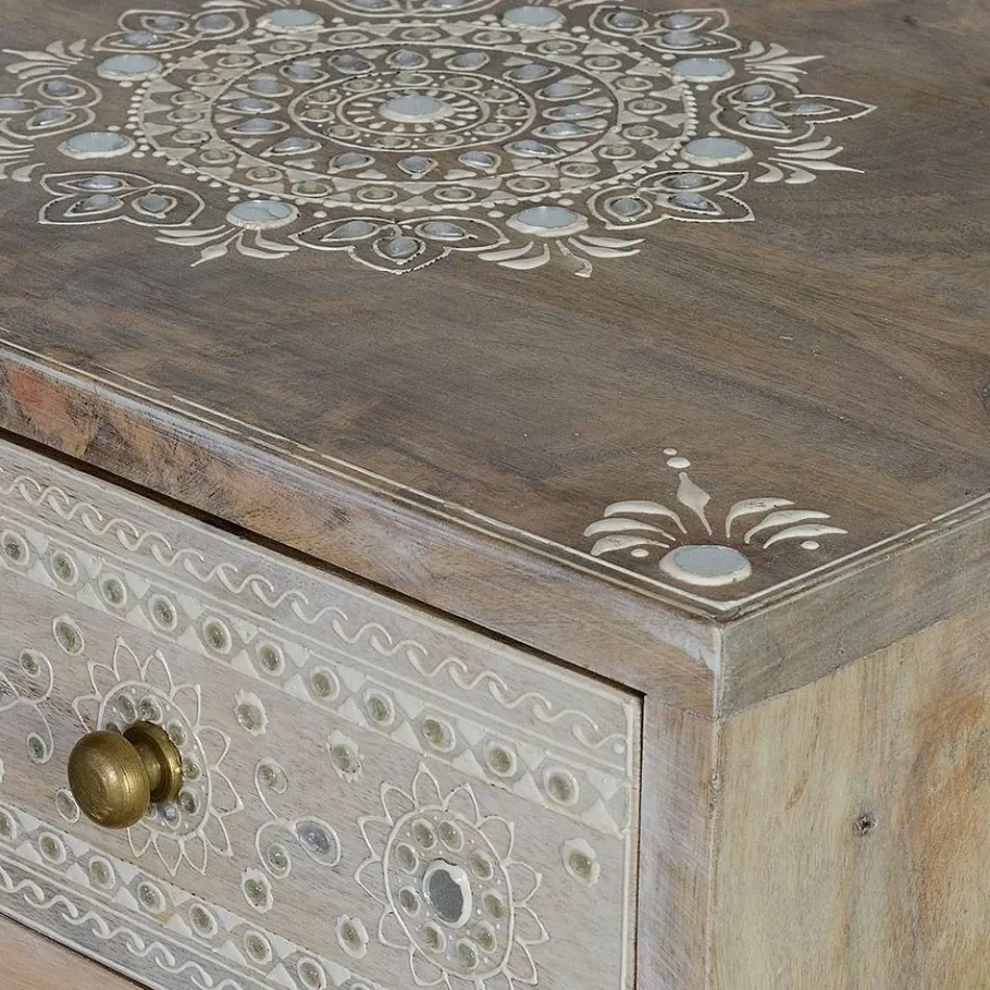Clearance Wohnen Kommode in Holz White Wash - Troyes