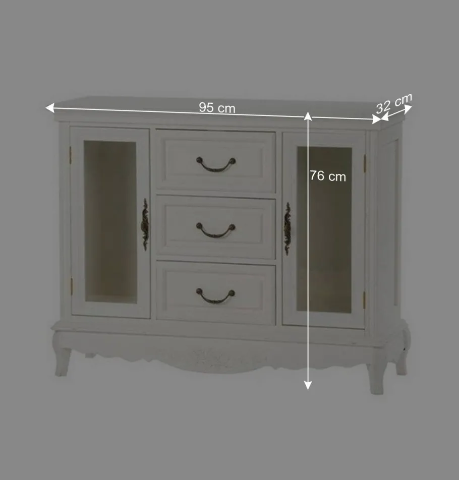 New Wohnen Kommode Liacora mit Glastüren