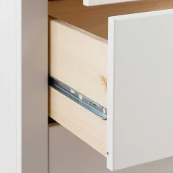 Best Wohnen Kommode mit 5 Schubladen in Weiß & Kirschbaum - Vendirai