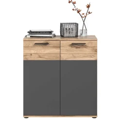 Discount Wohnen Kommode mit Doppeltür 80x87x40 cm - Lucios