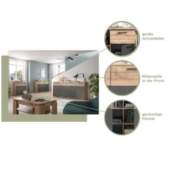 Discount Wohnen Kommode mit Doppeltür 80x87x40 cm - Lucios