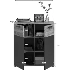 Discount Wohnen Kommode mit Doppeltür 80x87x40 cm - Lucios