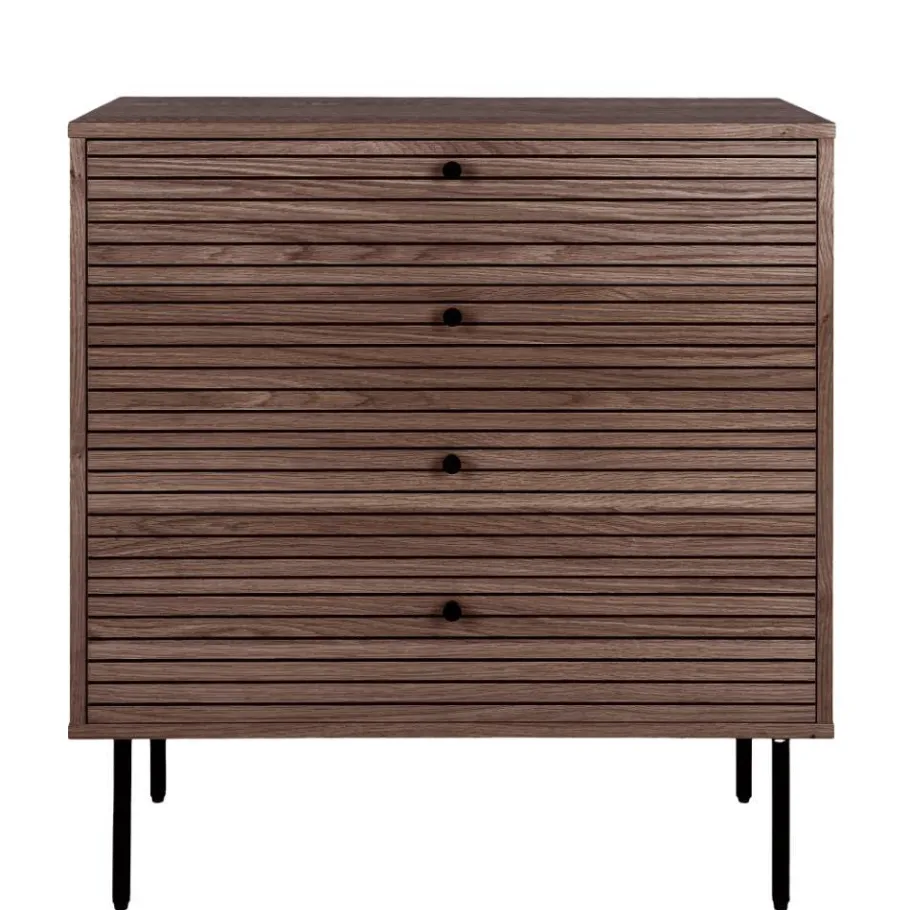 Best Wohnen Kommode mit dunklem Furnier in Braun - Wega