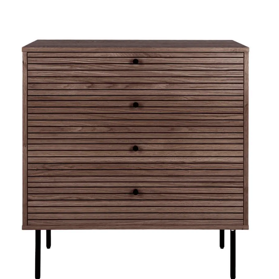 Best Wohnen Kommode mit dunklem Furnier in Braun - Wega
