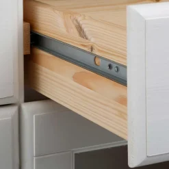 Online Wohnen Kommode mit Glas in Weiß & Honig - Brasivon