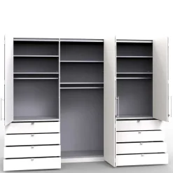 Sale Wohnen Kompakt Kleiderschrank mit Spiegel mittig - Zayun
