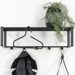 Hot Wohnen Kompakte Industry Garderobe in Schwarz - Satroni