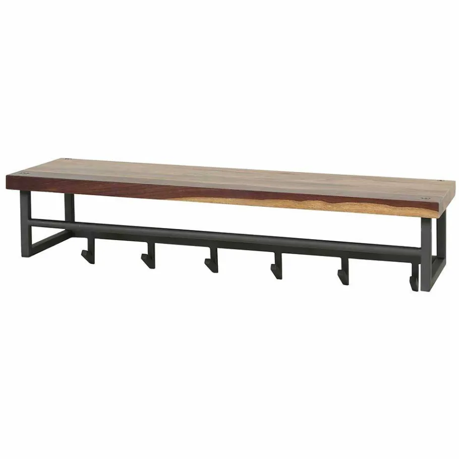 Sale Wohnen Kompakte Wandgarderobe aus Nussbaum massiv - Ilona