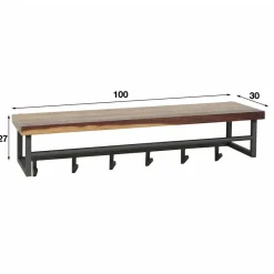 Sale Wohnen Kompakte Wandgarderobe aus Nussbaum massiv - Ilona