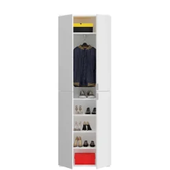 Sale Wohnen Kompakter Kleiderschrank 122x193x34 cm - Ejulia (zweiteilig)