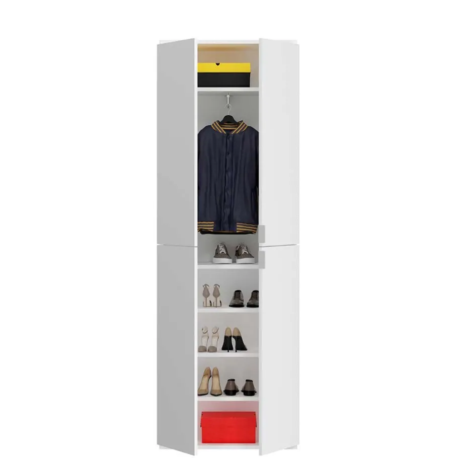 Sale Wohnen Kompakter Kleiderschrank 122x193x34 cm - Ejulia (zweiteilig)