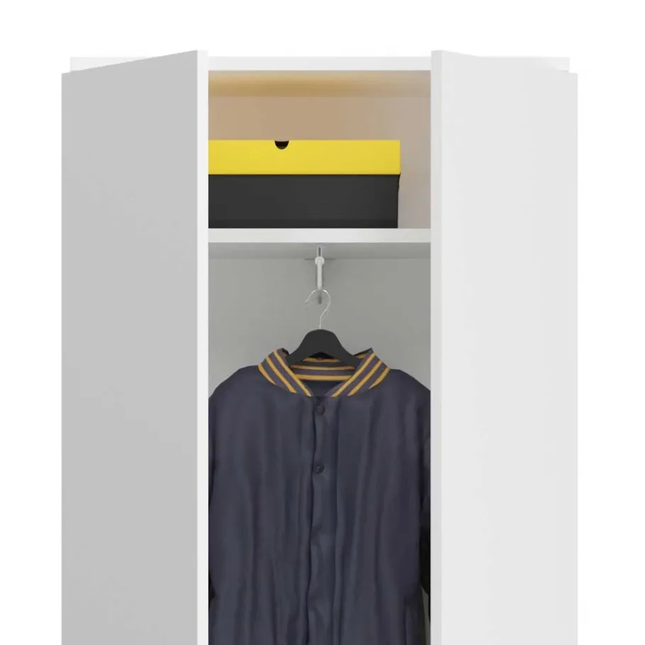 Sale Wohnen Kompakter Kleiderschrank 122x193x34 cm - Ejulia (zweiteilig)